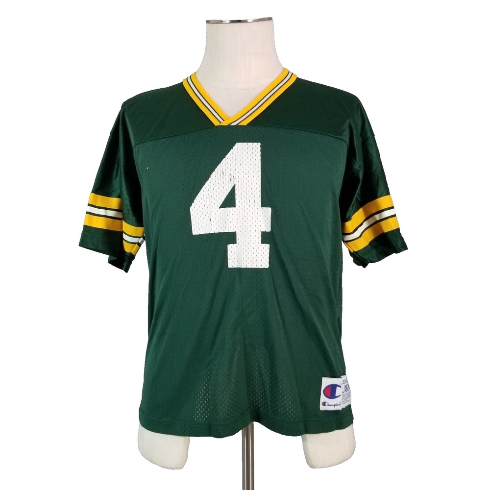Champion Green Bay Packers jersey Youth XL green 4 Brett Favre flawed